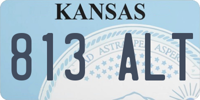 KS license plate 813ALT