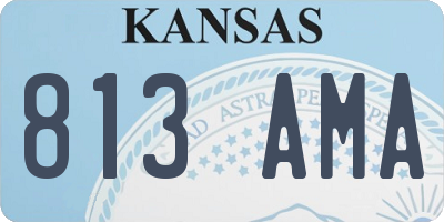 KS license plate 813AMA