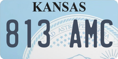 KS license plate 813AMC