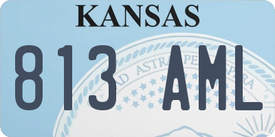 KS license plate 813AML
