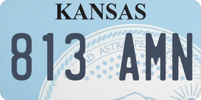 KS license plate 813AMN