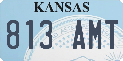 KS license plate 813AMT