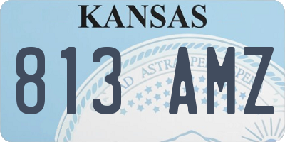 KS license plate 813AMZ