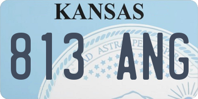 KS license plate 813ANG