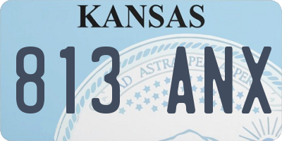 KS license plate 813ANX