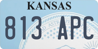 KS license plate 813APC