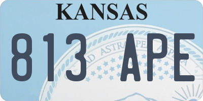 KS license plate 813APE