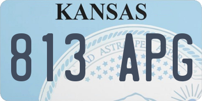 KS license plate 813APG