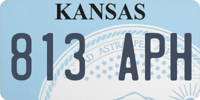 KS license plate 813APH
