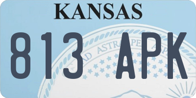 KS license plate 813APK