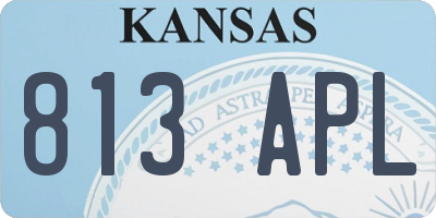 KS license plate 813APL