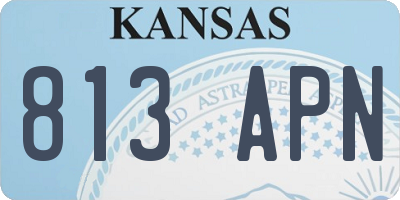 KS license plate 813APN