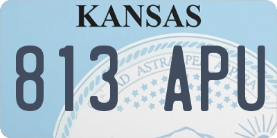 KS license plate 813APU