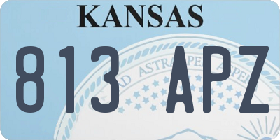 KS license plate 813APZ