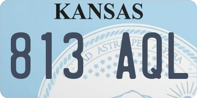 KS license plate 813AQL
