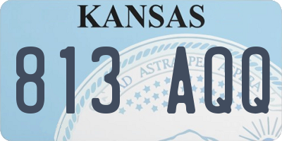 KS license plate 813AQQ