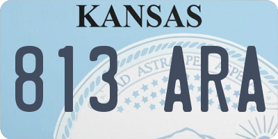 KS license plate 813ARA