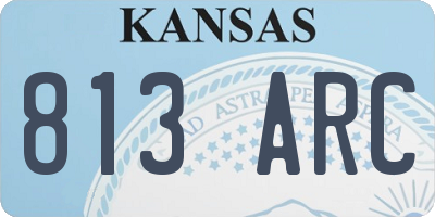 KS license plate 813ARC