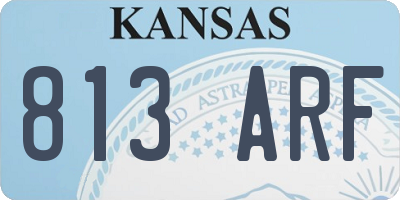 KS license plate 813ARF