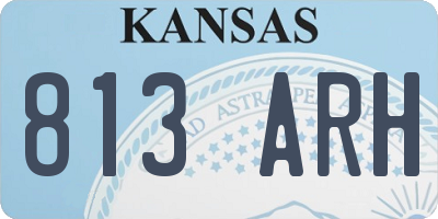 KS license plate 813ARH