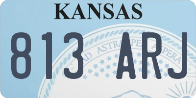 KS license plate 813ARJ