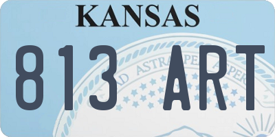 KS license plate 813ART