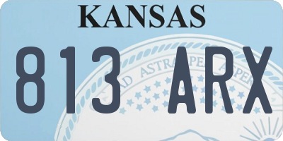 KS license plate 813ARX