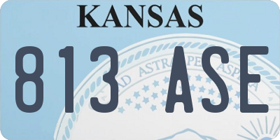KS license plate 813ASE
