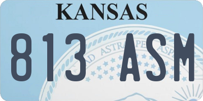 KS license plate 813ASM