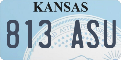 KS license plate 813ASU