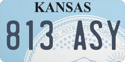 KS license plate 813ASY