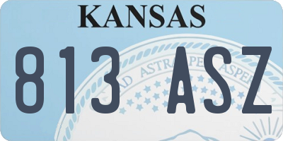 KS license plate 813ASZ