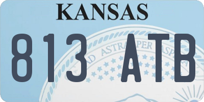KS license plate 813ATB