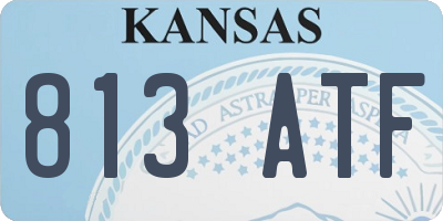 KS license plate 813ATF
