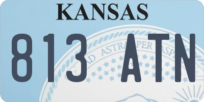 KS license plate 813ATN