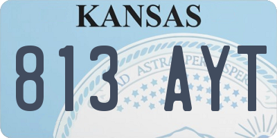 KS license plate 813AYT
