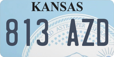 KS license plate 813AZD