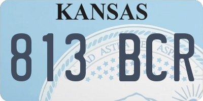 KS license plate 813BCR