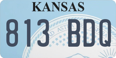 KS license plate 813BDQ