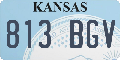 KS license plate 813BGV