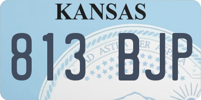 KS license plate 813BJP