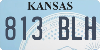 KS license plate 813BLH