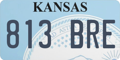 KS license plate 813BRE