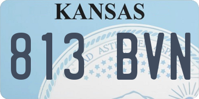 KS license plate 813BVN