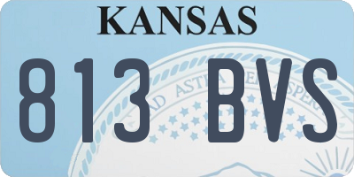 KS license plate 813BVS