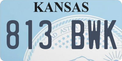 KS license plate 813BWK