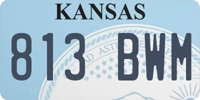KS license plate 813BWM