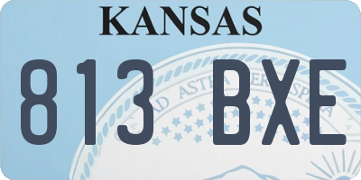 KS license plate 813BXE