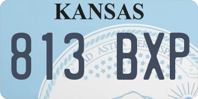 KS license plate 813BXP