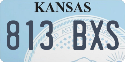 KS license plate 813BXS